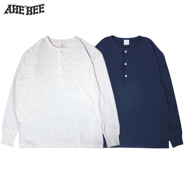 AHE'HEE・HENRY NECK  L/S T-SHIRTS ヘンリーネックロングスリーブTシャツ AHHT5・2color | 