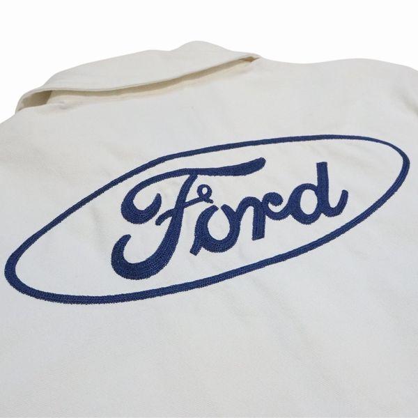 【セール20%OFF】BRIXTON×FORD・FORD NUMBER ONE GARAGE JACKET/ジャケット 03478・WIMBLEDON WHITE | BRIXTON | 06