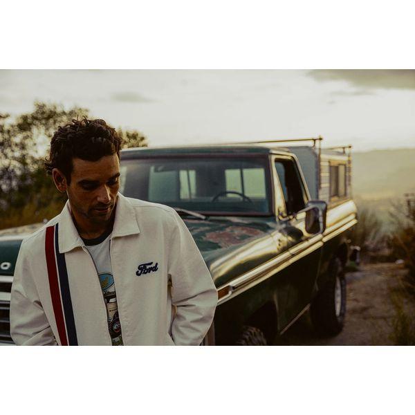 【セール20%OFF】BRIXTON×FORD・FORD NUMBER ONE GARAGE JACKET/ジャケット 03478・WIMBLEDON WHITE | BRIXTON | 08