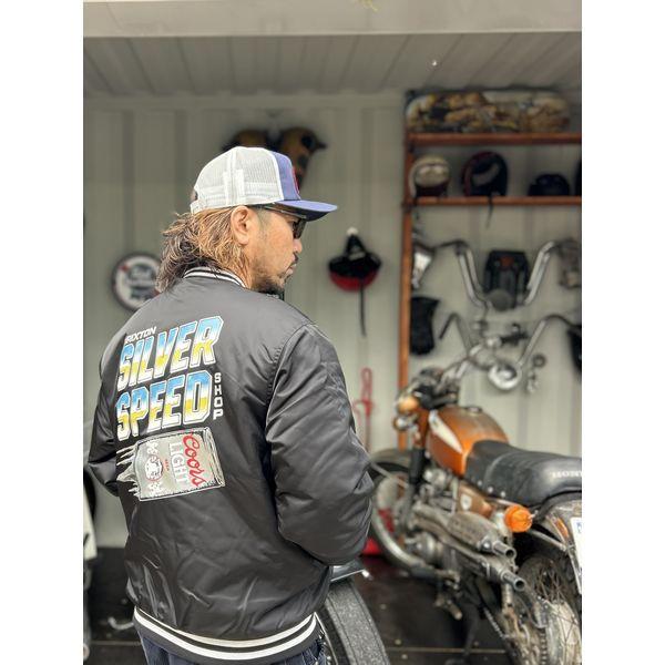【セール20%OFF】BRIXTON×COORS・COORS LIGHT SILVER SPEED SHOP JACKET/ボンバージャケット 03482・BLACK/SILVER | BRIXTON | 07