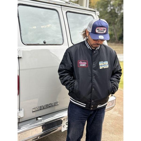 【セール20%OFF】BRIXTON×COORS・COORS LIGHT SILVER SPEED SHOP JACKET/ボンバージャケット 03482・BLACK/SILVER | BRIXTON | 05