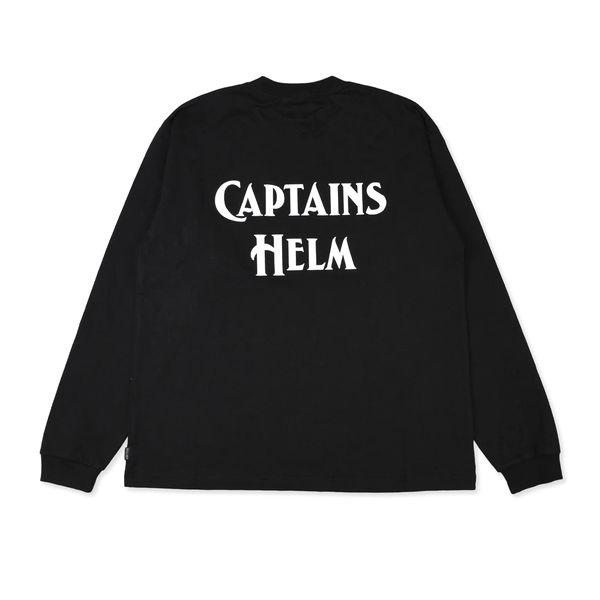 CAPTAIN'S HELM ブラック M サイズ 長袖カットソー CAPTAINS HELM CUT OFF THERMAL LS TEE 毎シーズン大好評のロング