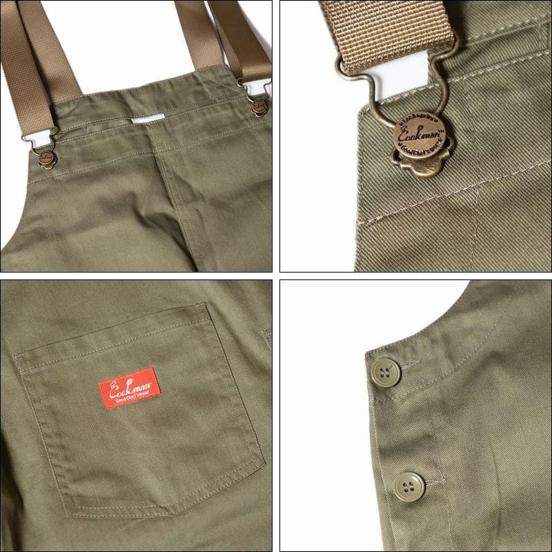 COOKMAN Fisherman's Overall(Khaki Mサイズ) 楽天市場】COOKMAN クックマン FISHERMAN'S BIB OVERALL -KHAKI