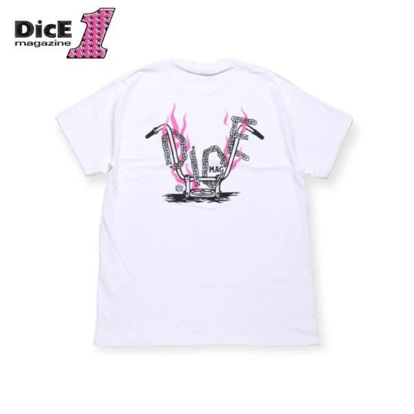【セール30%OFF】DICE MAGAZINE/ダイスマガジン CHAINS SKUD SS TEE/Tシャツ・WHITE