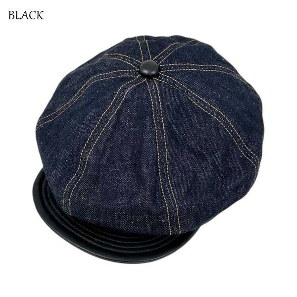HIGHER/ハイアー SELVEDGE DENIM × LEATHER BRIM CASQUETTE