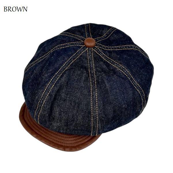 HIGHER/ハイアー SELVEDGE DENIM × LEATHER BRIM CASQUETTE