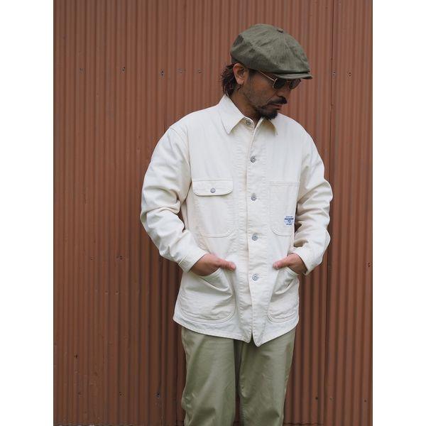 ホワイト ヘリンボーン キャスケット HIGHER/ハイアー MILITARY HERRINGBONE CASQUETTE/ヘリンボーン
