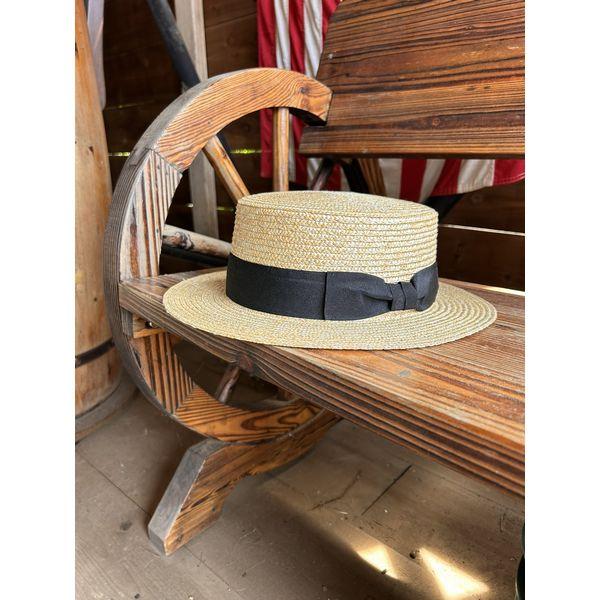ReqHatter/レックハッター STRAW BOATER HAT/ストローボーターハット(カンカン帽) RH-201・BLACK |  | 07