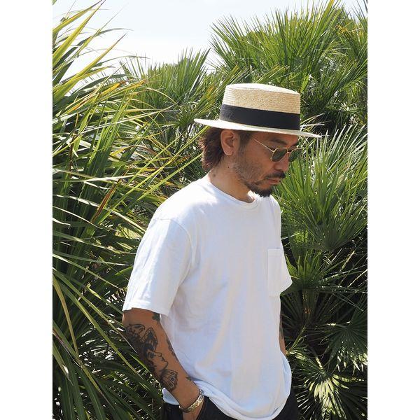 ReqHatter/レックハッター STRAW BOATER HAT/ストローボーターハット(カンカン帽) RH-201・BLACK |  | 08