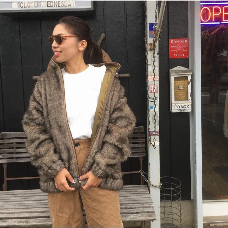 Sunny Sports サニースポーツ Far Airforce Blouson フェイクファーブルゾン Brown Sunnysports001 Freeway 通販 Yahoo ショッピング