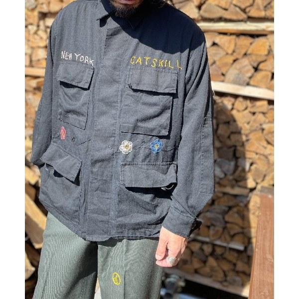 THRIFTY LOOK / MEMORIAL HAND EMBROIDERY BDU FATIGUE JACKET THRIFTY LOOK / MEMORIAL HAND EMBROIDERY BDU FATIGUE JACKET