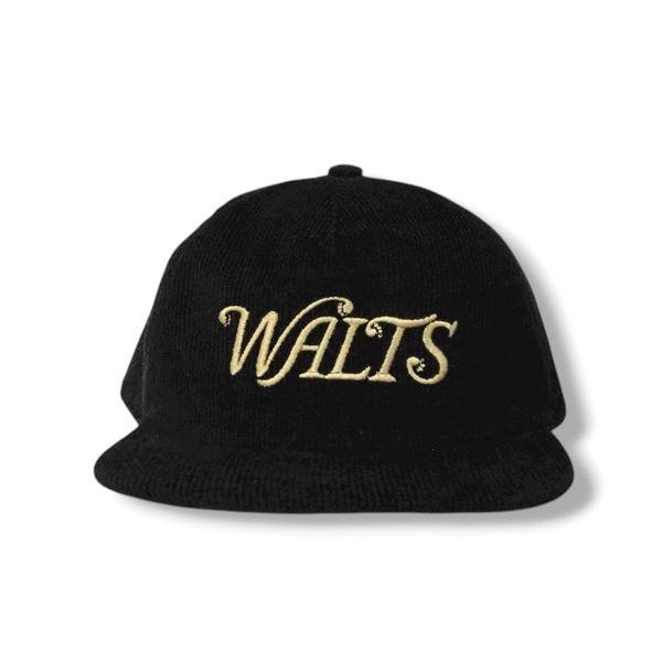 WALT'S BAR/ワルツ・バー WALTS LOGO CORDUROY CAP【BLACK/GOLD