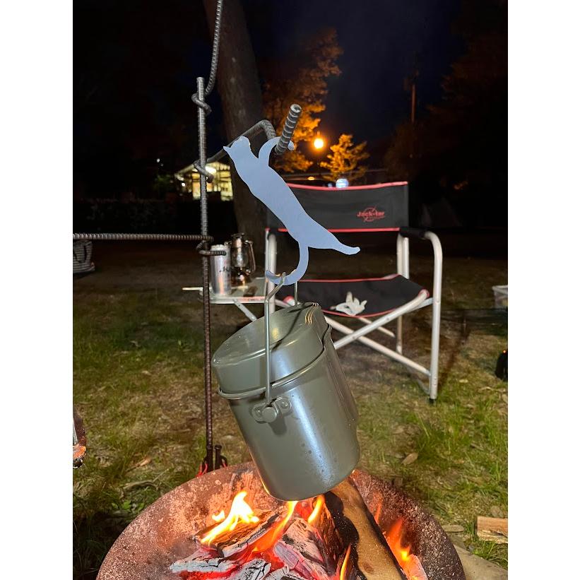 (294) Ｓ字フック キャット 猫 タイプ ランタンフック ランタンハンガー 焚火 ハンガーフック アウトドア キャンプ |  | 01