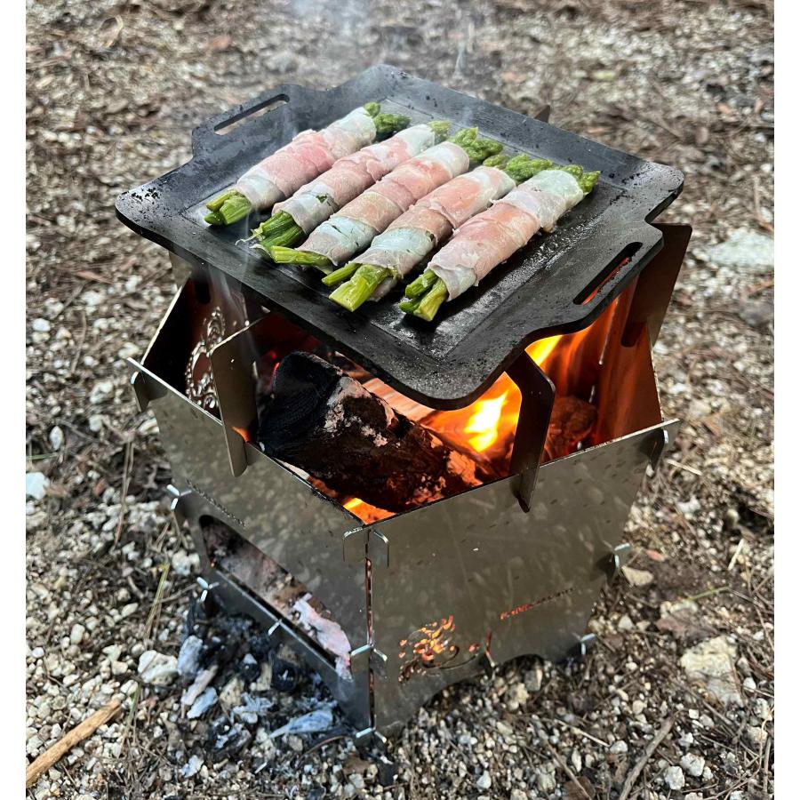 焚き火台 コンロ 組立て式 ランタンカバー おしゃれ 軽量 コンパクト ハート柄 |  | 07