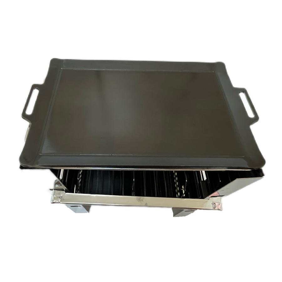 ヨーラー 焚火台 A4大サイズ 対応 極厚鉄板 フチ有りタイプ |  | 02