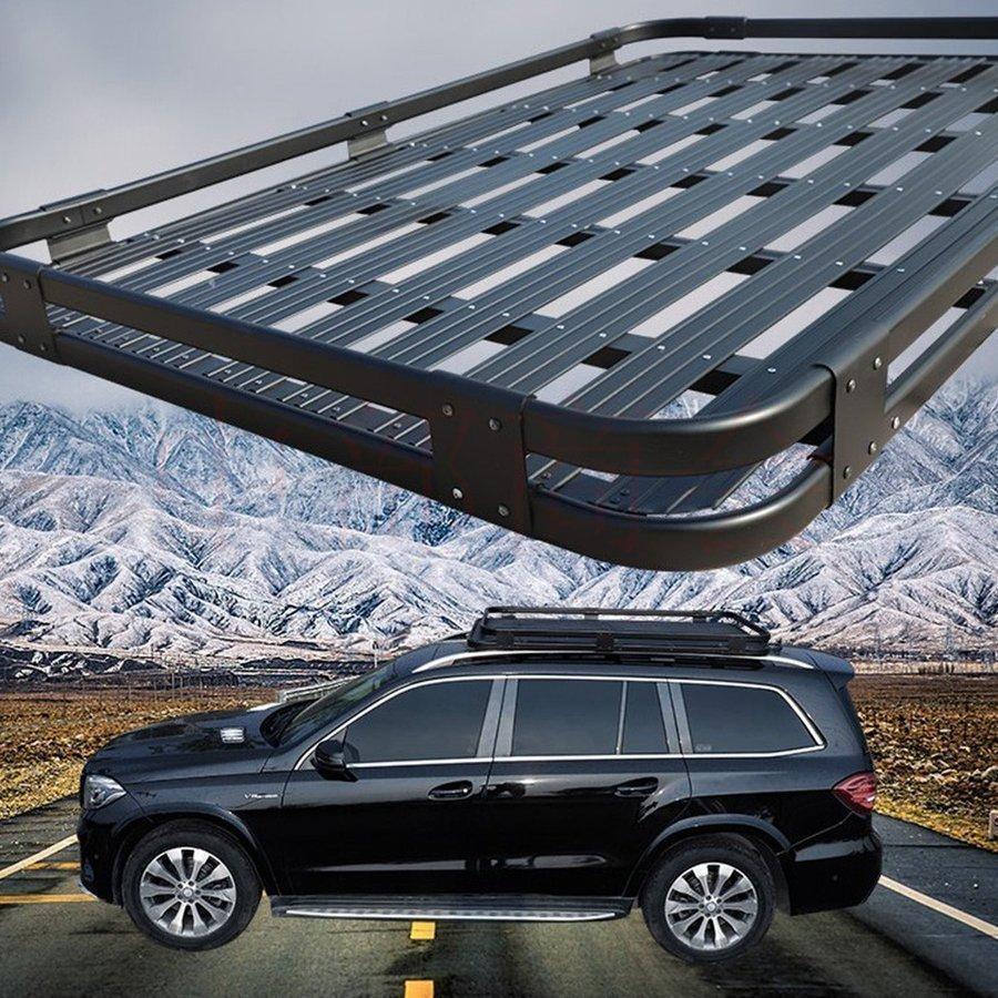 新型 ルーフキャリア ルーフマウントカーゴラック アルミ製 ルーフラック カーゴラック ルーフバスケット 汎用 業務用 荷物固定 ストア アルミ製 ブラック S M ルーフボックス、キャリア