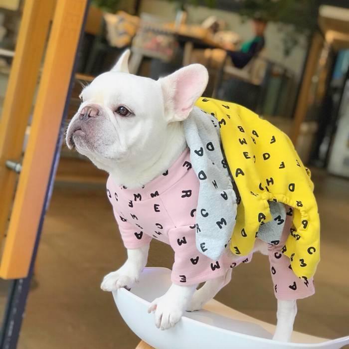 犬 服 フレンチブルドッグ オールインワン ロンパース パジャマ つなぎ