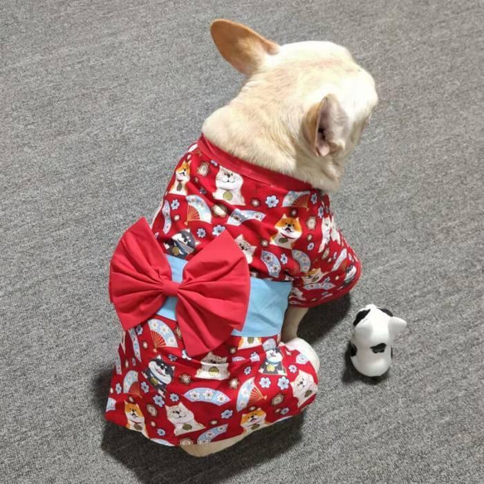 フレンチブルドック服 犬 着物 浴衣 晴れ着 袴 正月 フレンチ
