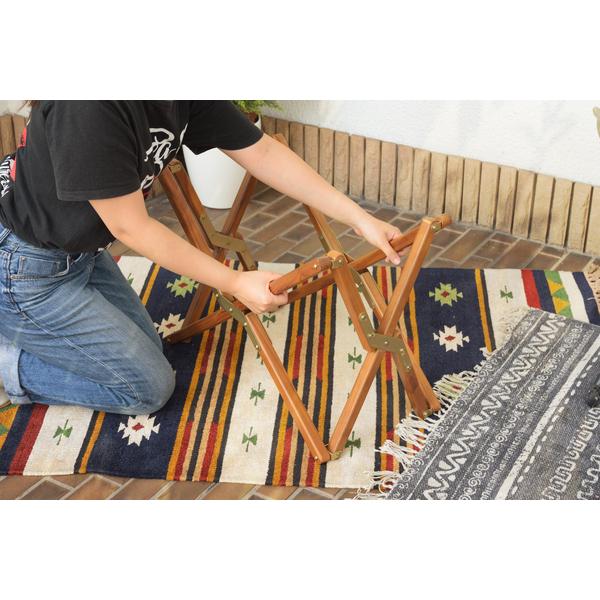 東谷 フォールディングテーブル SS W65×D45×H40 ブラウン : French