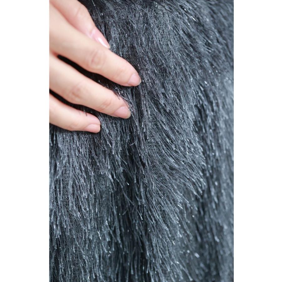 SからL対応 ふわふわシャギーのストレートミディアムスカート : CAWAII