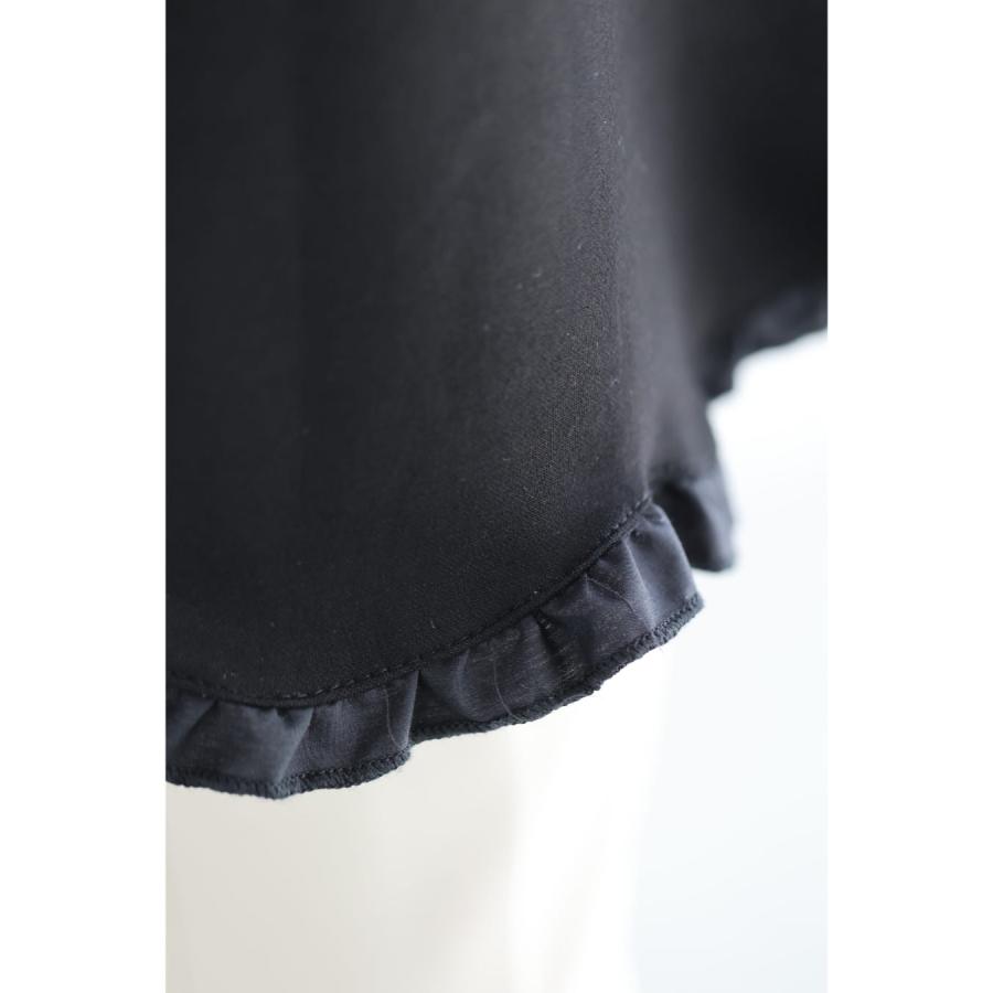 Sから2L対応 なみなみ裾フリルのバックリボンチュニック : CAWAII