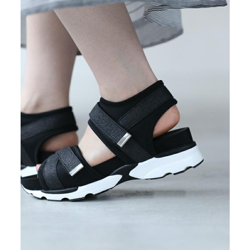 23.0cmから24.5cm対応 上品に煌く 厚底ラメサンダル : CAWAII - 通販