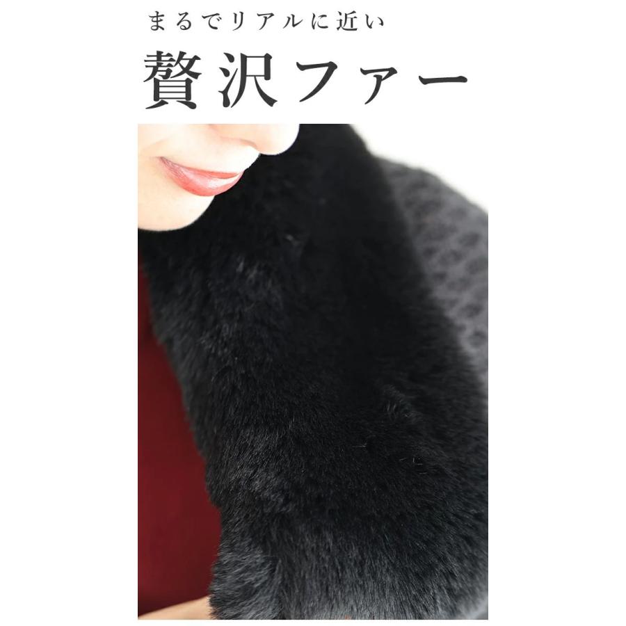 美品CAWAII  毎日オシャレと褒められたい上品ファー ボレロファー ブラック cawaii カーディガン 毎日オシャレと褒められたい 上品ファーボレロ