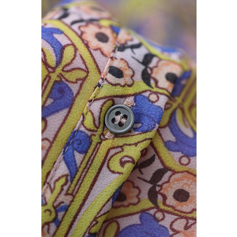 Sから2L対応 アールヌーヴォーな風が吹くプリーツワンピース : CAWAII