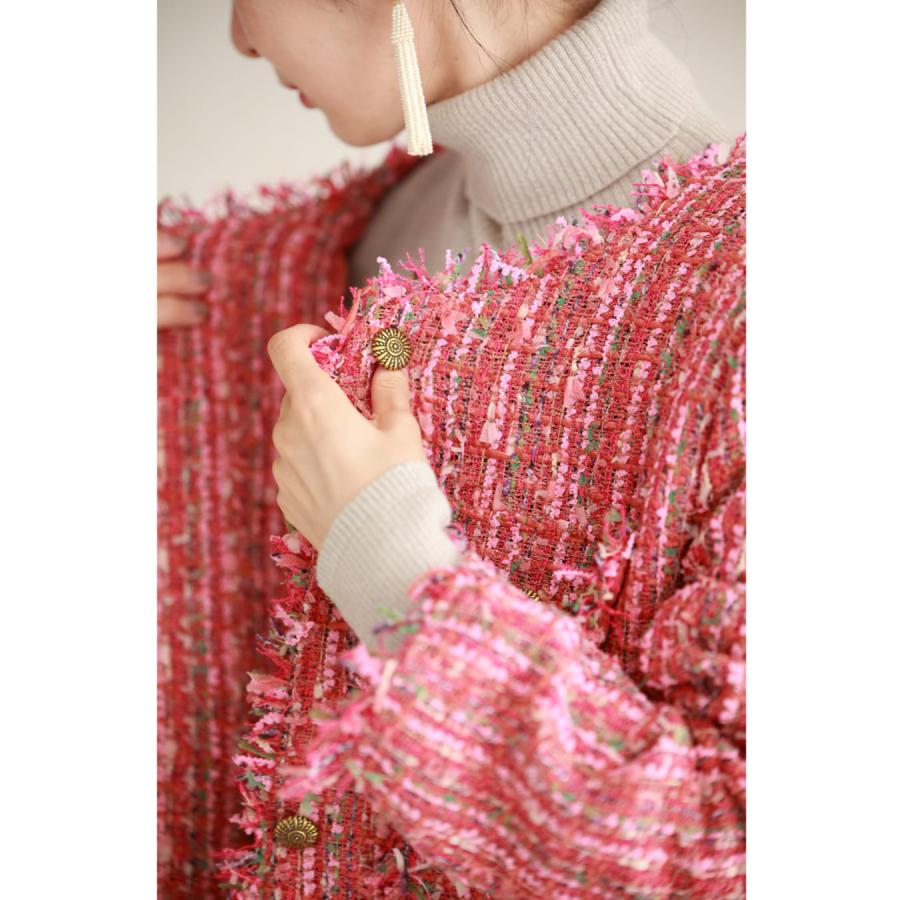 Sov.(ソブ) ツイル スタンドカラーロングコート レディース JPN：38