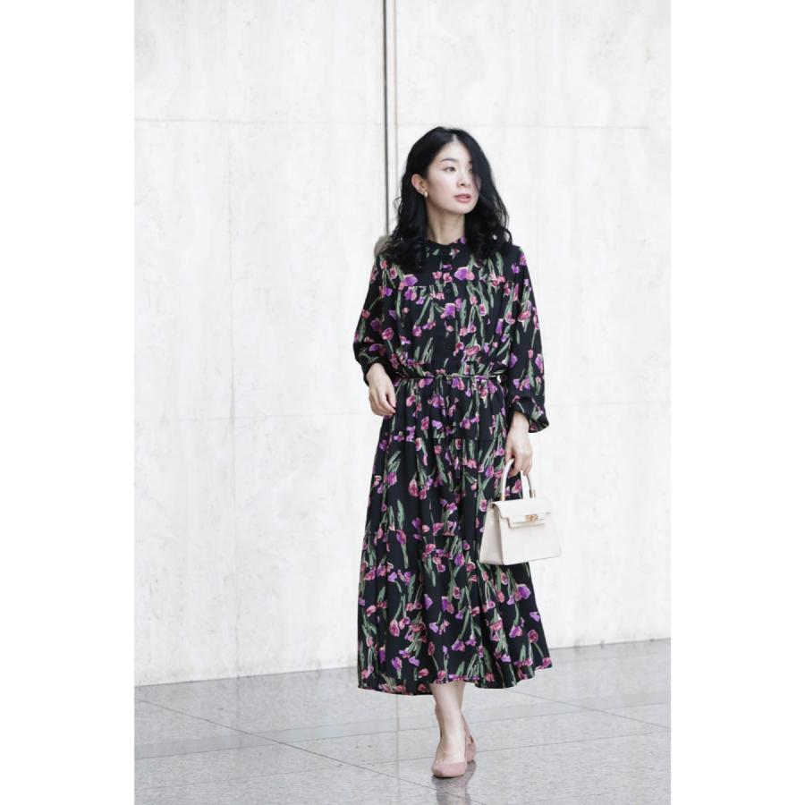 洗える】プリーツコンビ ワンピース まみさん 23区 プリーツコンビ