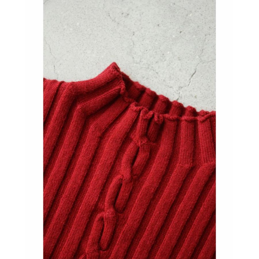 切り替えチェックのリブニットチュニックトップス（ML/2L3L対応