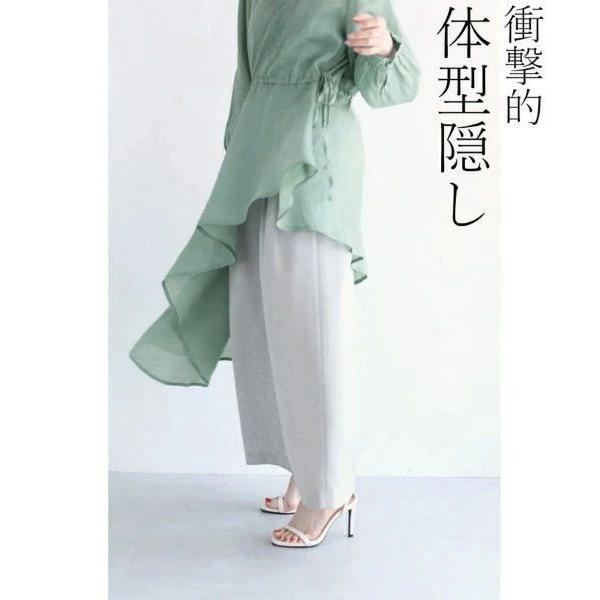 cawaii FRENCHPAVE Sから2L対応 リネンナナメ裾トップスお尻の神隠し 