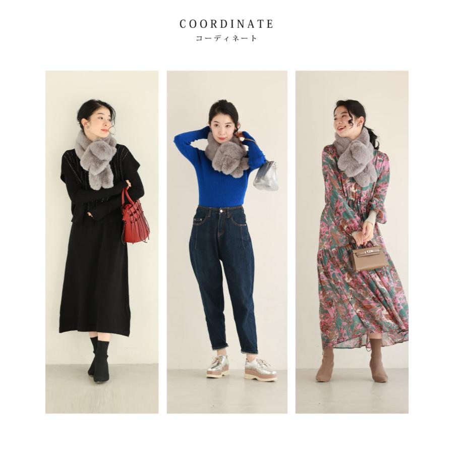 エンバ EMBA ティペット マフラー ファー 毛皮 フォックス 白 ホワイト