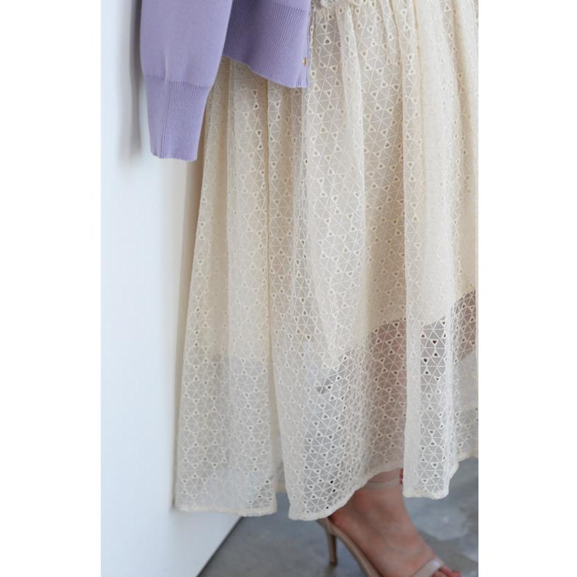 S対応 トライアングルで囲むサークルレースミディアムワンピース