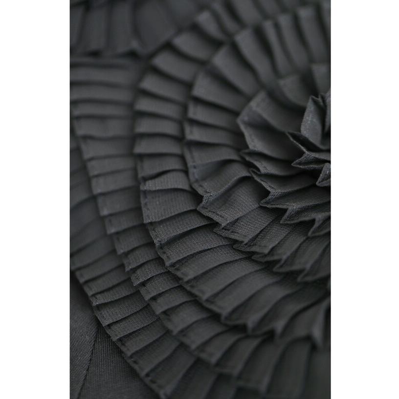 Sから2L対応 黒 プリーツの花咲くTシャツトップス : CAWAII - 通販