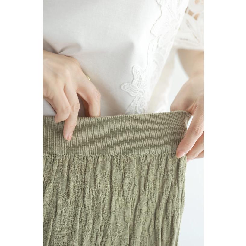 Sから3L対応 伸びやかで楽ちんなワッシャーニュアンススカート