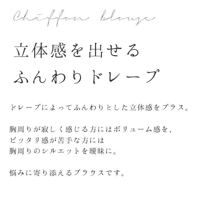 SからL対応 ふんわりドレープの涼やかブラウストップス : CAWAII