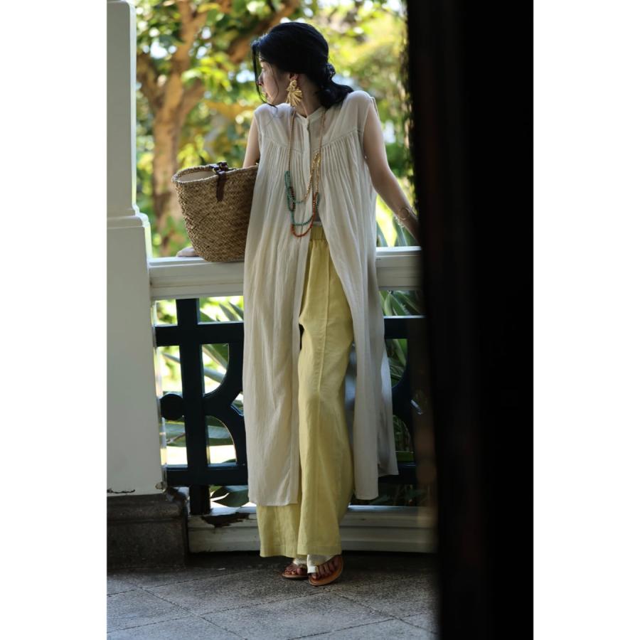 センターラインの涼しいリネンワイドパンツ : CAWAII - 通販 - Yahoo