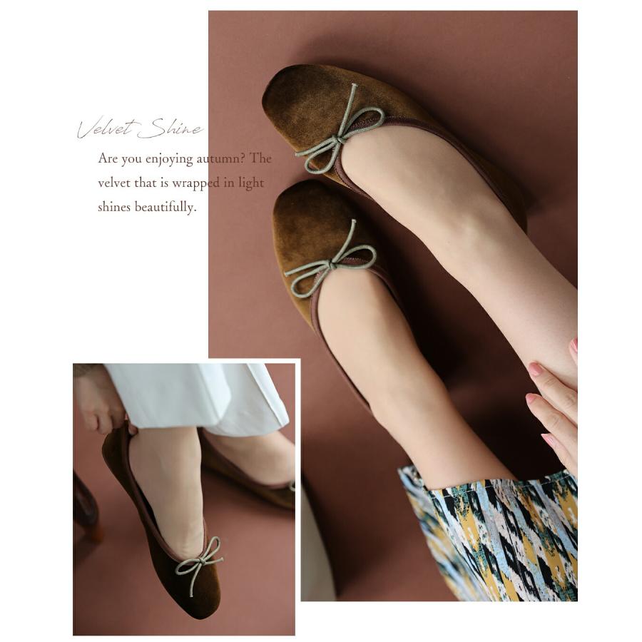 35から40対応 恋する ベルベットバレエシューズ : CAWAII - 通販