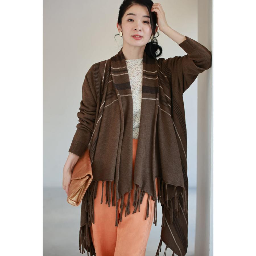 COMME des GARCONS コラボ　 フリンジストール　カーディガン DAY CLOSET ストール マフラー バイカラーストール風フリンジ