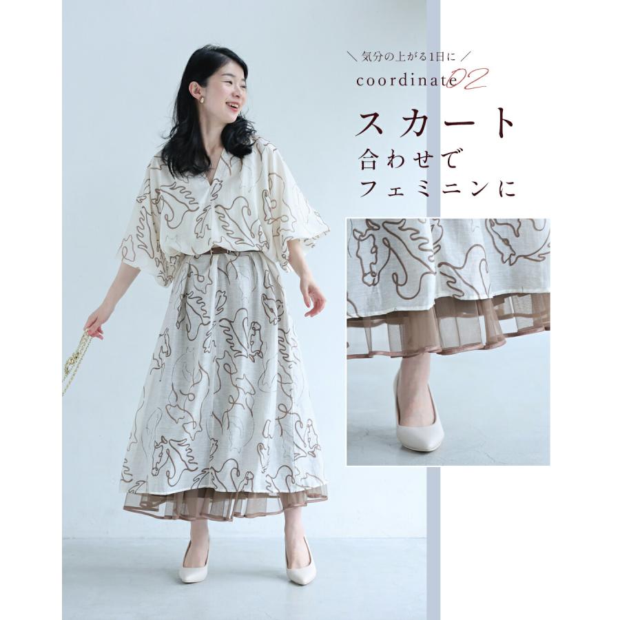 アートに描く 馬柄ワンピースの画像