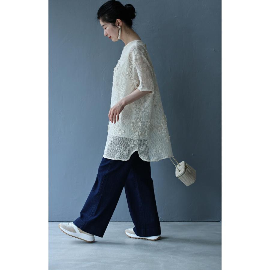 花咲き浮かぶ重ね着メッシュチュニック_17