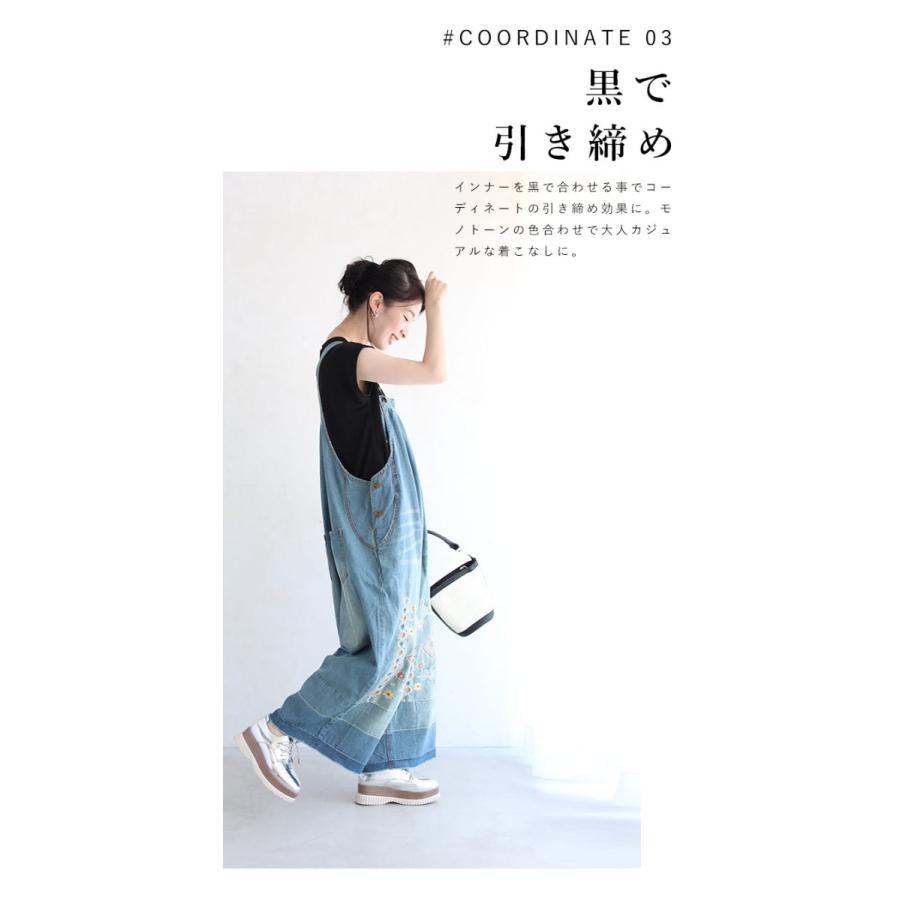 French Pave 花刺繍の大人可愛いデニムサロペット Sl対応 Cawaii W French Pave 通販 Yahoo ショッピング