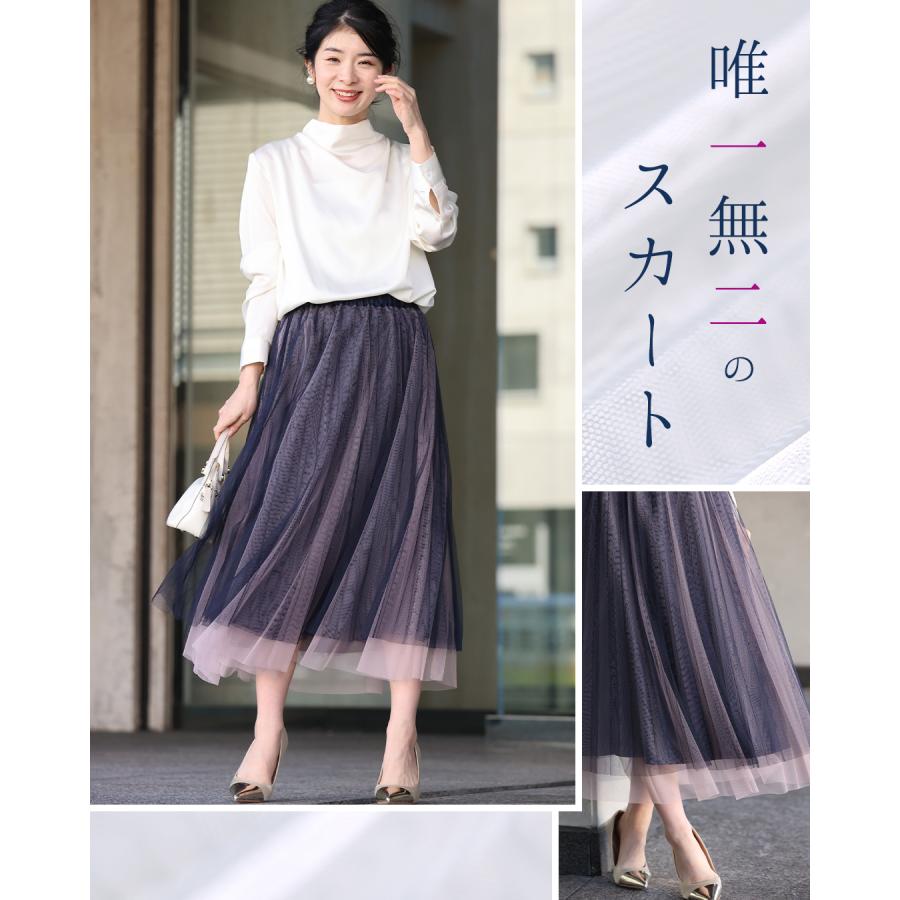 シビラ　グラデーションチュールスカート　ライトブルー　M シビラ グラデーションチュールスカート ライトブルー M