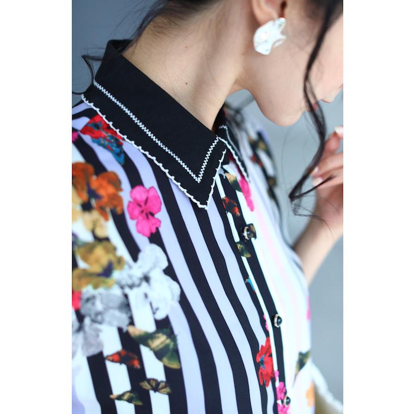 美品★cawaii フレンチパヴェ ストライプ ブラウス FRENCH PAVE cawaii - 美品☆cawaii フレンチパヴェ ストライプ ブラウス FRENCH