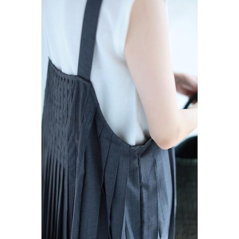 S L対応 French Pave 長さ調節可能 プリーツ流れるサスペンダーロングワンピース W French Pave 通販 Yahoo ショッピング