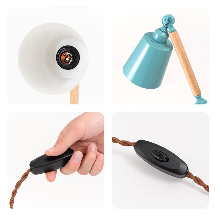 デスクライト】 ライト 卓上 寝室 スチール 天然木 北欧 ナチュラル