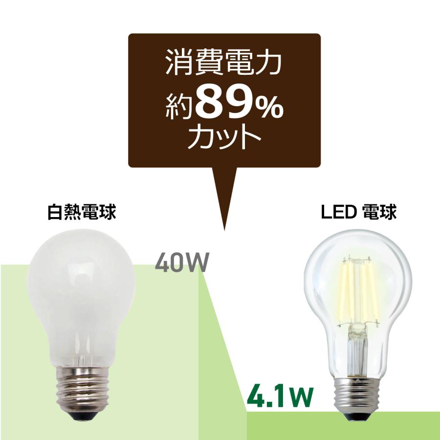 LED電球 E26口金 40W相当 一般電球形 全方向タイプ 昼白色（485
