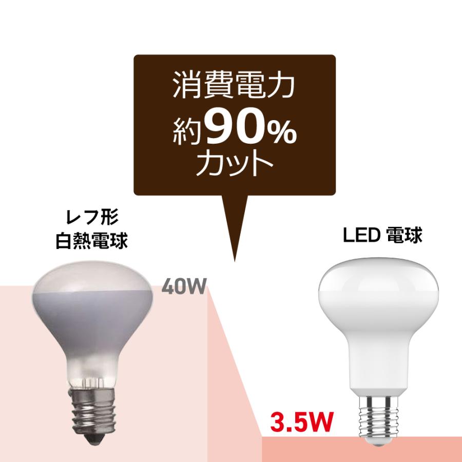 LED電球 E17口金 レフ電球タイプ40W相当 消費電力3.5W 電球色（360lm