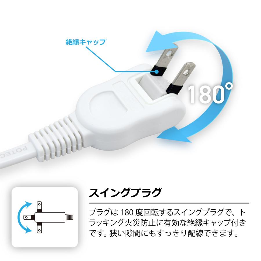 メール便送料無料 STYLED 回転式 マグネット付き 電源タップ AC